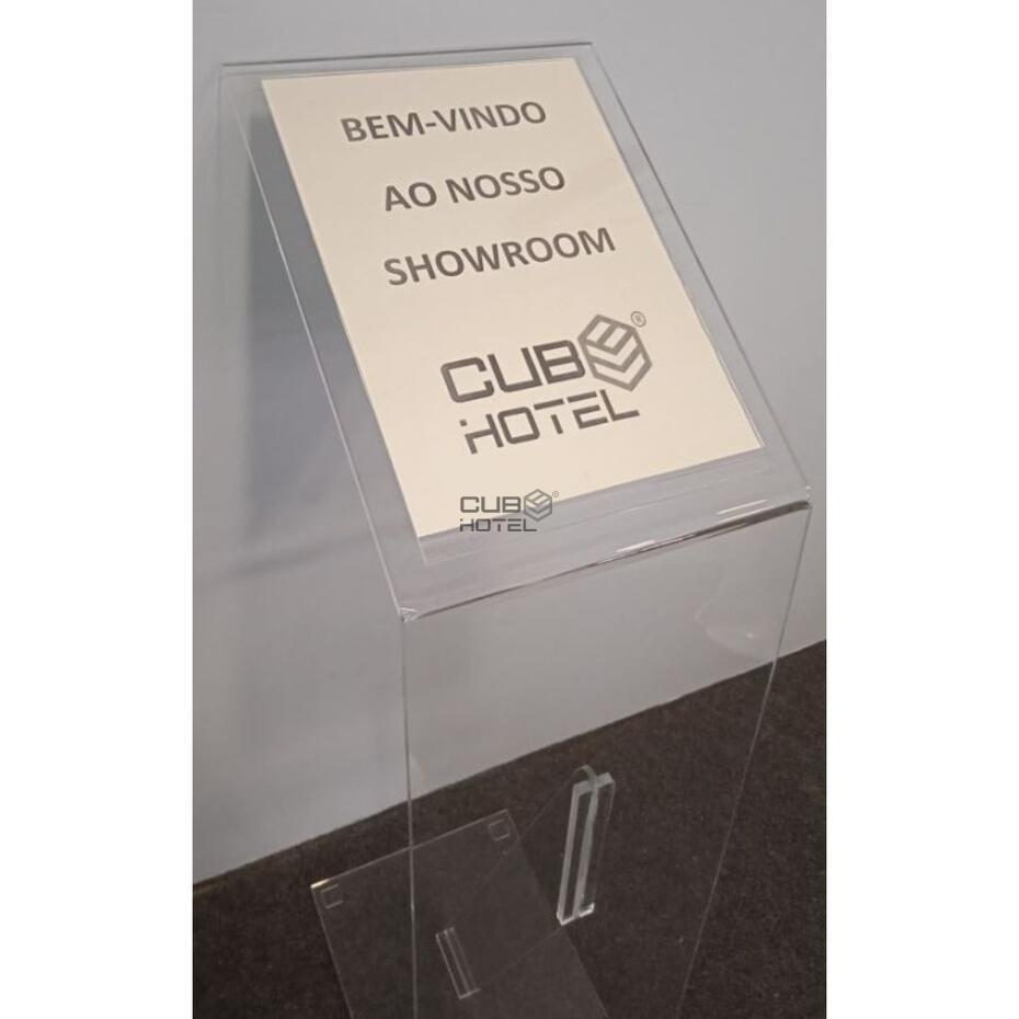 Expositor Informação Acrílico 5mm Porta folha A4